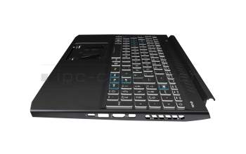 71NJ22BO018 teclado incl. topcase original Compal DE (alemán) negro/negro con retroiluminacion (Cable de conexión de 16 mm)