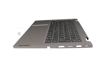 71NJE338029 teclado incl. topcase original Compal DE (alemán) antracita/canaso con retroiluminacion con compartimento para bolígrafo inteligente