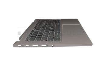 71NJE338029 teclado incl. topcase original Compal DE (alemán) antracita/canaso con retroiluminacion con compartimento para bolígrafo inteligente