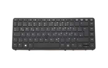 736658-041 teclado original HP DE (alemán) negro/negro/mate con mouse-stick