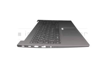 7393246900005 teclado incl. topcase original Lenovo DE (alemán) plateado/canaso con retroiluminacion