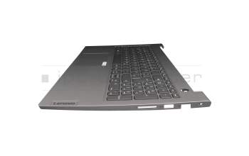 7393246900005 teclado incl. topcase original Lenovo DE (alemán) plateado/canaso con retroiluminacion