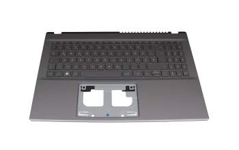 7534914000001 teclado incl. topcase original Acer DE (alemán) gris/canaso con retroiluminacion