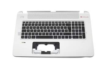 763935-041 teclado incl. topcase original HP DE (alemán) negro/plateado con retroiluminacion