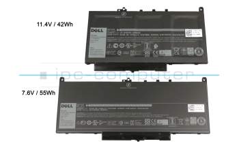 7CJRC batería original Dell 42Wh 11,4V