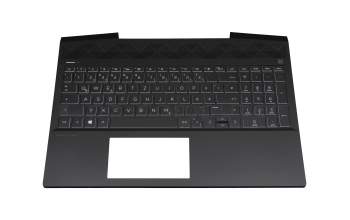 7H2140 teclado incl. topcase original HP DE (alemán) negro/blanco/negro con retroiluminacion