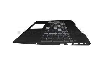 7H2140 teclado incl. topcase original HP DE (alemán) negro/blanco/negro con retroiluminacion