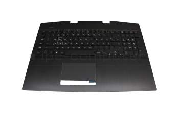 7J20A0 teclado incl. topcase original HP DE (alemán) negro/negro con retroiluminacion