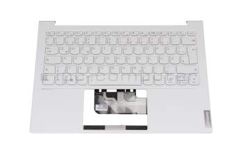 814807080350 teclado incl. topcase original Lenovo DE (alemán) blanco/blanco con retroiluminacion