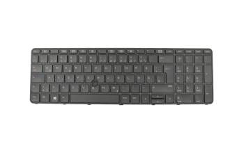 831-00328-00A teclado original HP DE (alemán) negro/negro con retroiluminacion y mouse-stick
