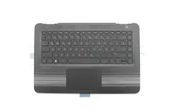 856186-041 teclado incl. topcase original HP DE (alemán) negro/negro