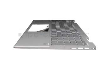 8K2251 teclado incl. topcase original HP DE (alemán) plateado/plateado