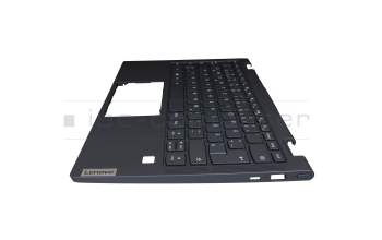 8S5CB1B22387KSSV teclado incl. topcase original Lenovo DE (alemán) azul/azul con retroiluminacion (Abyss Blue)