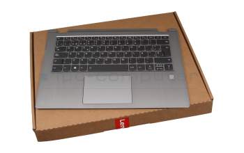 8SSN20Q40750 teclado incl. topcase original Lenovo SP (español) gris/plateado con retroiluminacion
