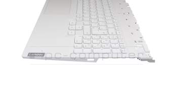 8SSN21B43846 teclado incl. topcase original Lenovo DE (alemán) blanco/blanco con retroiluminacion