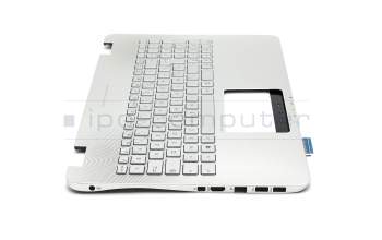 90NB05T1-R31FR0 teclado incl. topcase original Asus FR (francés) plateado/plateado con retroiluminacion