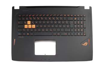 90NB0DZ1-R31GE0 teclado incl. topcase original Asus DE (alemán) negro/negro con retroiluminacion