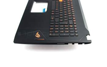 90NB0DZ1-R31GE0 teclado incl. topcase original Asus DE (alemán) negro/negro con retroiluminacion