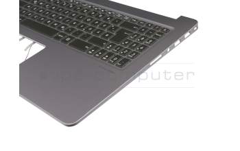 90NB0HX4-R31GE1 teclado incl. topcase original Asus DE (alemán) negro/canaso con retroiluminacion