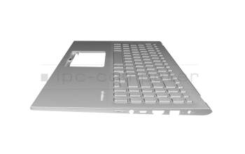 90NB0KR2-R32GE1 teclado incl. topcase original Asus DE (alemán) plateado/plateado