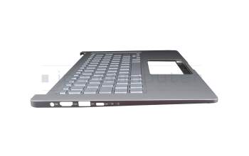 90NB0LP2-R31GE1 teclado incl. topcase original Asus DE (alemán) plateado/plateado con retroiluminacion