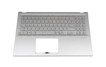 90NB0M92-R32GE1 teclado incl. topcase original Asus DE (alemán) plateado/plateado con retroiluminacion