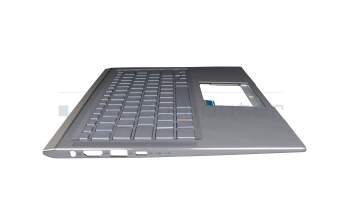 90NB0PB3-R31GE0 teclado incl. topcase original Asus DE (alemán) plateado/plateado con retroiluminacion