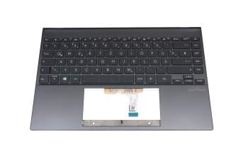 90NB0SL1-R30GE0 teclado incl. topcase original Asus DE (alemán) gris/canaso con retroiluminacion