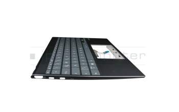 90NB0TJ1-R30GE0 teclado incl. topcase original Asus DE (alemán) gris/canaso con retroiluminacion