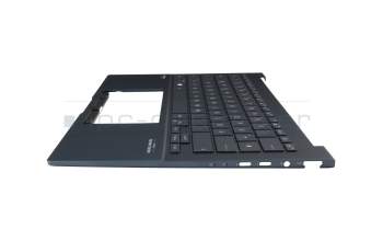 90NB11R1-R31GE0 teclado incl. topcase original Asus DE (alemán) azul/azul con retroiluminacion