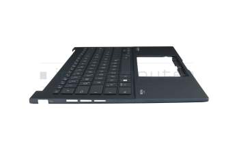 90NB11R1-R31GE0 teclado incl. topcase original Asus DE (alemán) azul/azul con retroiluminacion