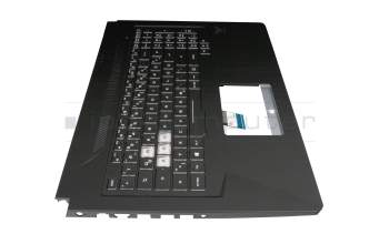 90NR02B2-R31GE1 teclado incl. topcase original Asus DE (alemán) negro/negro con retroiluminacion