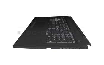 90NR03K1-R32GE0 teclado incl. topcase original Asus DE (alemán) negro/transparente/negro con retroiluminacion