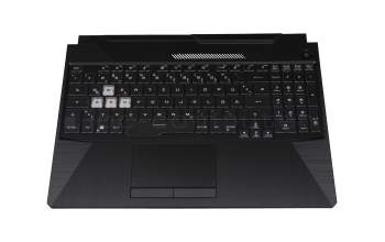 90NR03M1-R31GE0 teclado incl. topcase original Asus DE (alemán) negro/transparente/negro con retroiluminacion