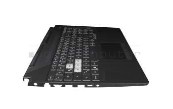 90NR05V6-R31GE1 teclado incl. topcase original Asus DE (alemán) negro/transparente/negro con retroiluminacion