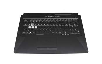 90NR0684-R31GE0 teclado incl. topcase original Asus DE (alemán) negro/transparente/negro con retroiluminacion