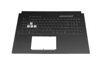 90NR0901-R31GE0 teclado incl. topcase original Asus DE (alemán) negro/transparente/canaso con retroiluminacion