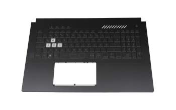 90NR0971-R31GE0 teclado incl. topcase original Asus DE (alemán) negro/transparente/negro con retroiluminacion