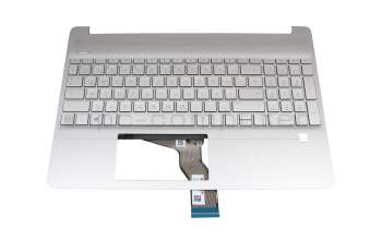 910300267810 teclado incl. topcase original Primax DE (alemán) plateado/plateado con retroiluminacion