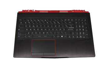 957-16P72E-C04 teclado incl. topcase original MSI FR (francés) negro/negro con retroiluminacion