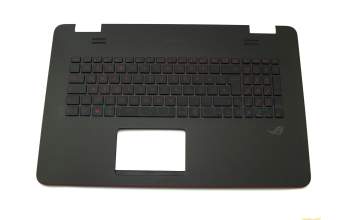 9Z.N8BBQ.Q0G teclado incl. topcase original Darfon DE (alemán) negro/negro con retroiluminacion