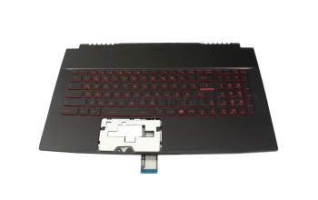 9Z.NCXBN.10D teclado incl. topcase original MSI DE (alemán) negro/rojo/negro con retroiluminacion