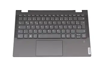 9Z.NDUBQ.S0G teclado incl. topcase original Lenovo DE (alemán) gris/canaso con retroiluminacion