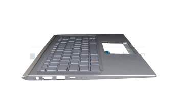 9Z.NFKBN.40G teclado incl. topcase original Asus DE (alemán) plateado/plateado con retroiluminacion