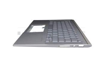 9Z.NFKBN.40G teclado incl. topcase original Asus DE (alemán) plateado/plateado con retroiluminacion