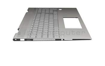 9Z.NGHBW.30G teclado incl. topcase original HP DE (alemán) plateado/plateado con retroiluminacion (UMA)