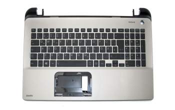 A000295770 teclado incl. topcase original Toshiba DE (alemán) negro/plateado