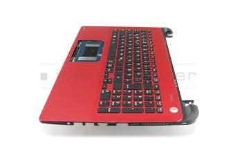 A000300930 teclado incl. topcase original Toshiba DE (alemán) negro/rojo