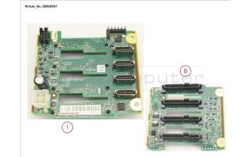 Fujitsu PCIE_2U_4_25SFF_SL para Fujitsu Primergy RX2520 M5