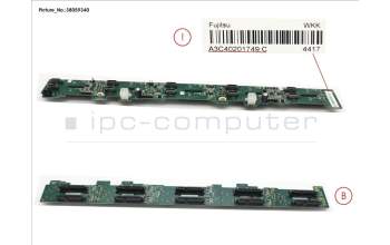 Fujitsu PCIE_1U_10_25SFF para Fujitsu Primergy RX2530 M4